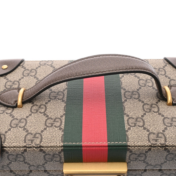 Gucci Savoy Jewelry Case Beige Ebony GG Supreme Canvas Accessory Pouch - Picture 4 of 9